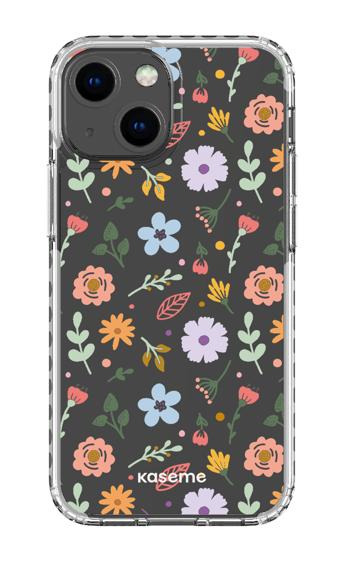 iPhone 13 Mini Clear Case - White Charm Clear Case -