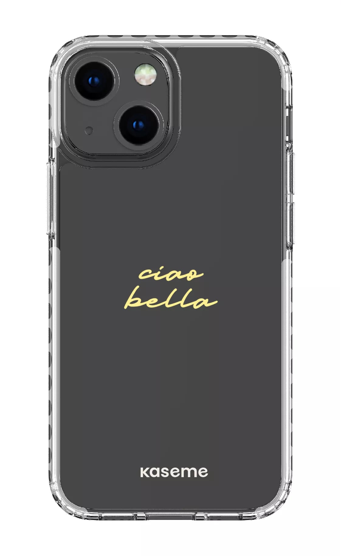 iPhone 13 Mini Clear Case - White Ciao Bella Clear Case -