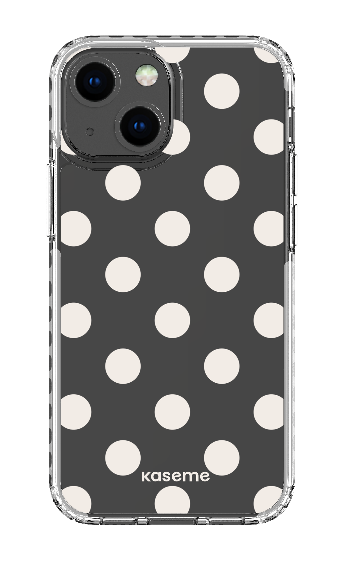 iPhone 13 Mini Clear Case - White Couture Clear Case -
