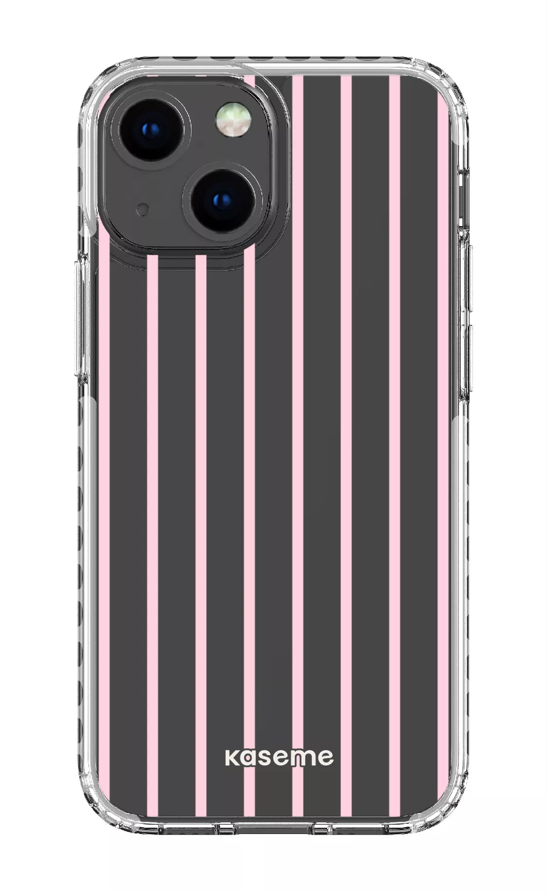iPhone 13 Mini Clear Case - White Dolce Striscia Clear Case -