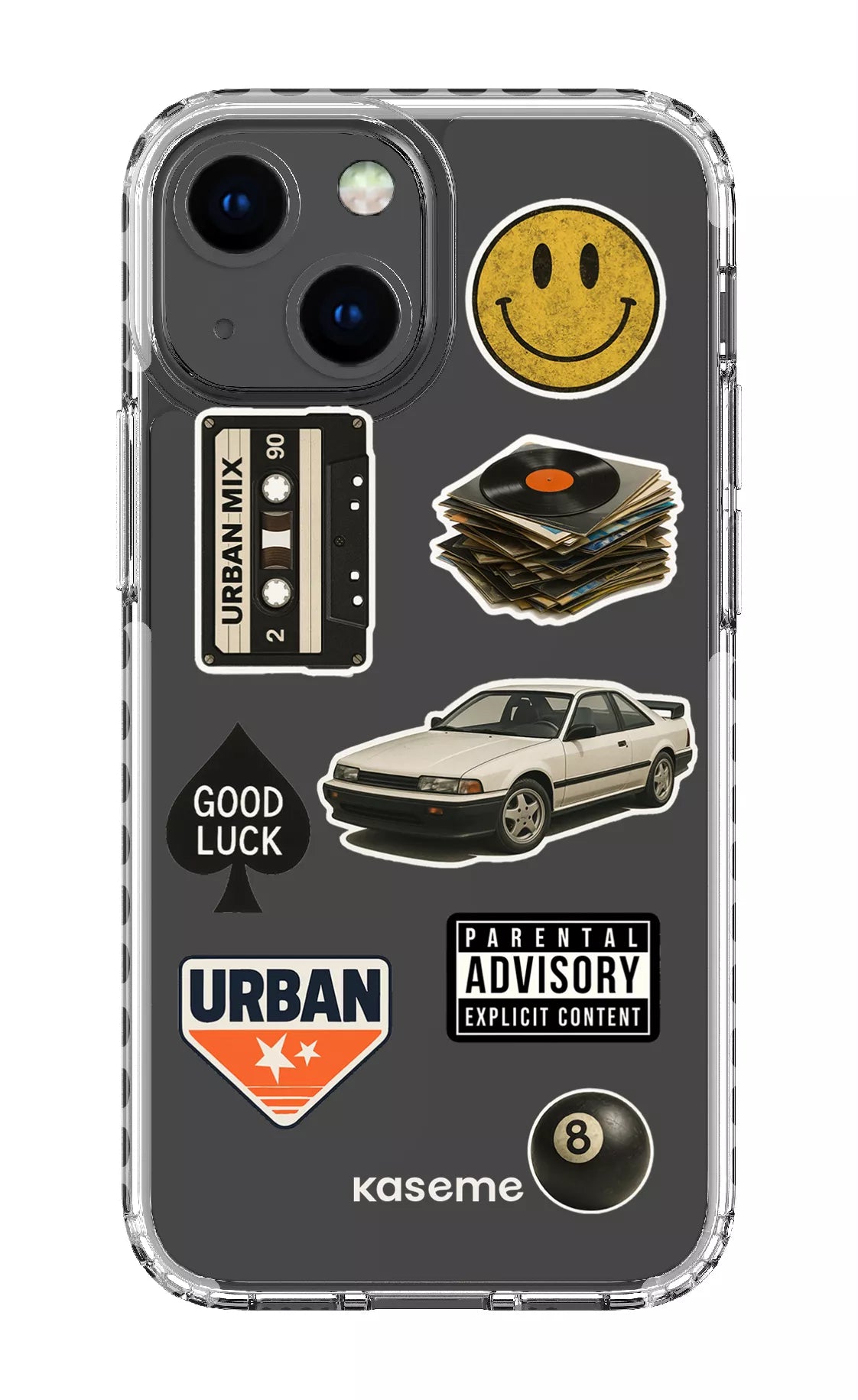 iPhone 13 Mini Clear Case - White Downtown Clear Case -
