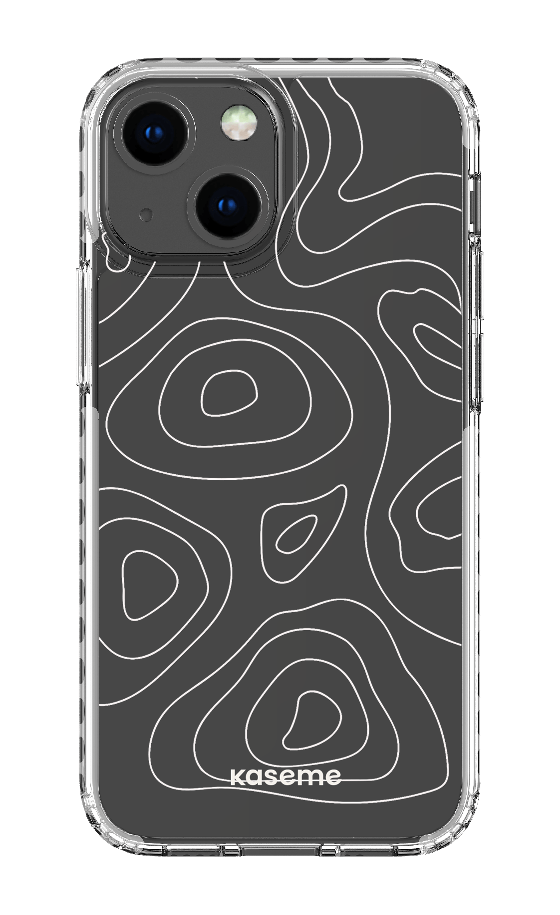 iPhone 13 Mini Clear Case - White Enigma Clear Case -