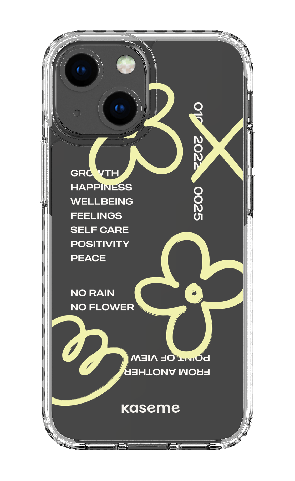 iPhone 13 Mini Clear Case - White Feelings clear case -