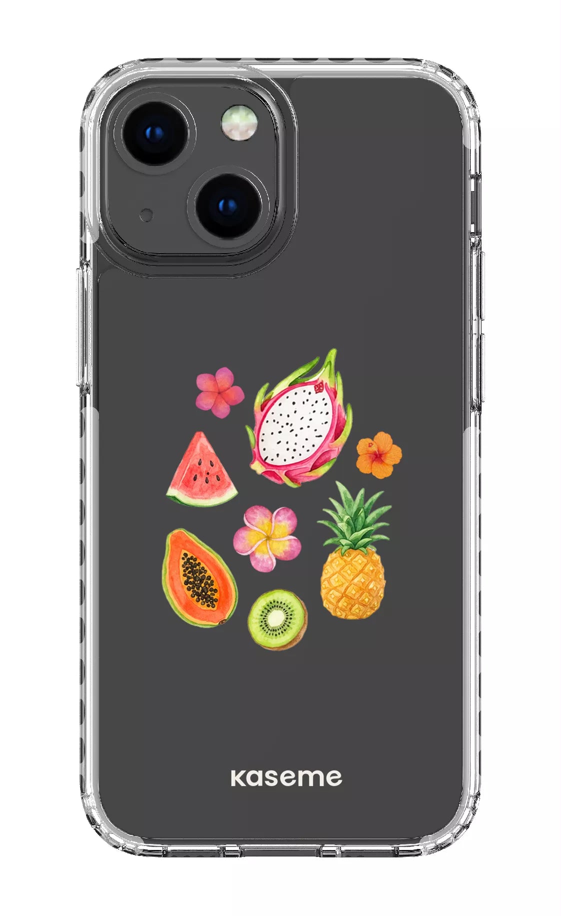 iPhone 13 Mini Clear Case - White Fresca Tropicale Clear Case -