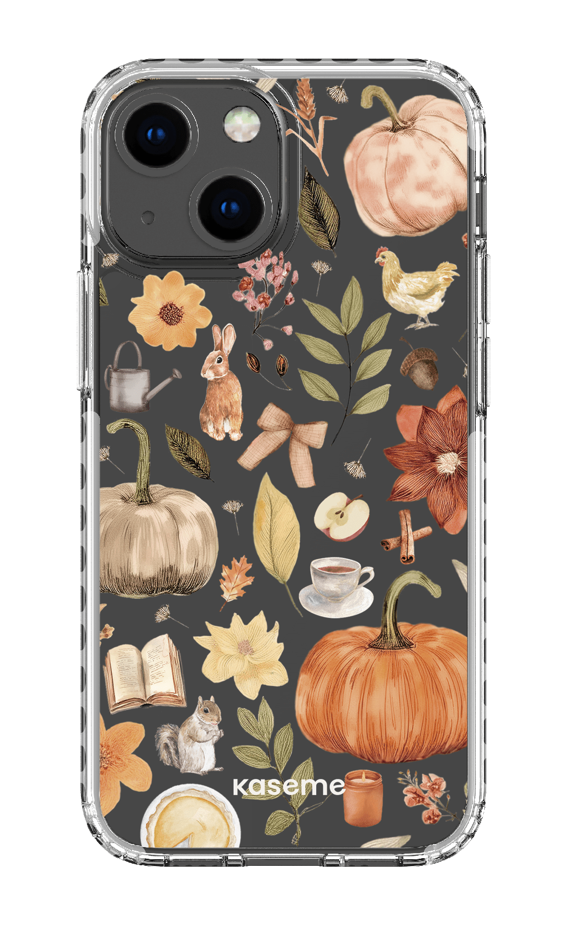 iPhone 13 Mini Clear Case - White Harvest Hues Clear Case -