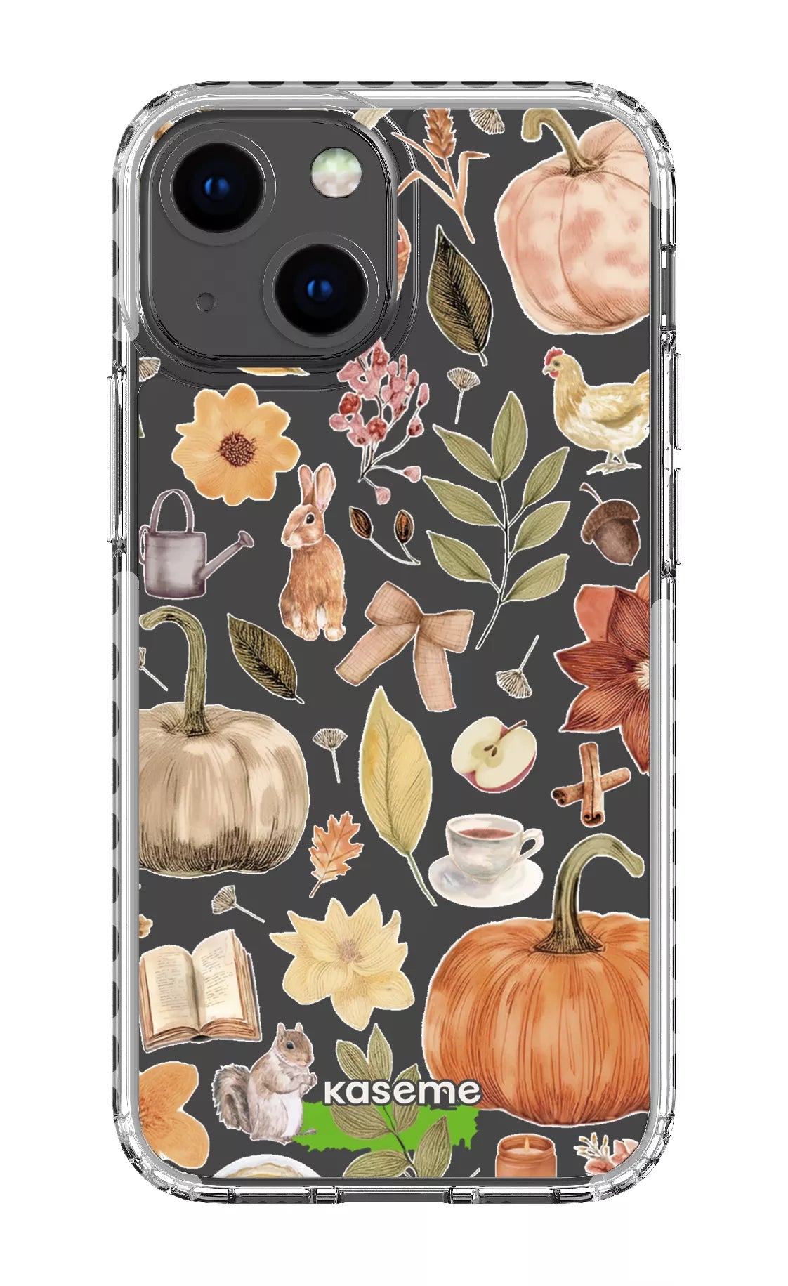 iPhone 13 Mini Clear Case - White Harvest Hues Clear Case -