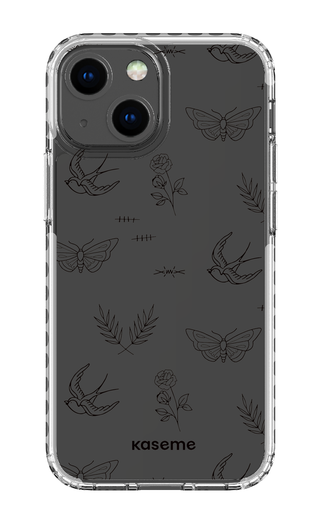 iPhone 13 Mini Clear Case - White Ink clear case -