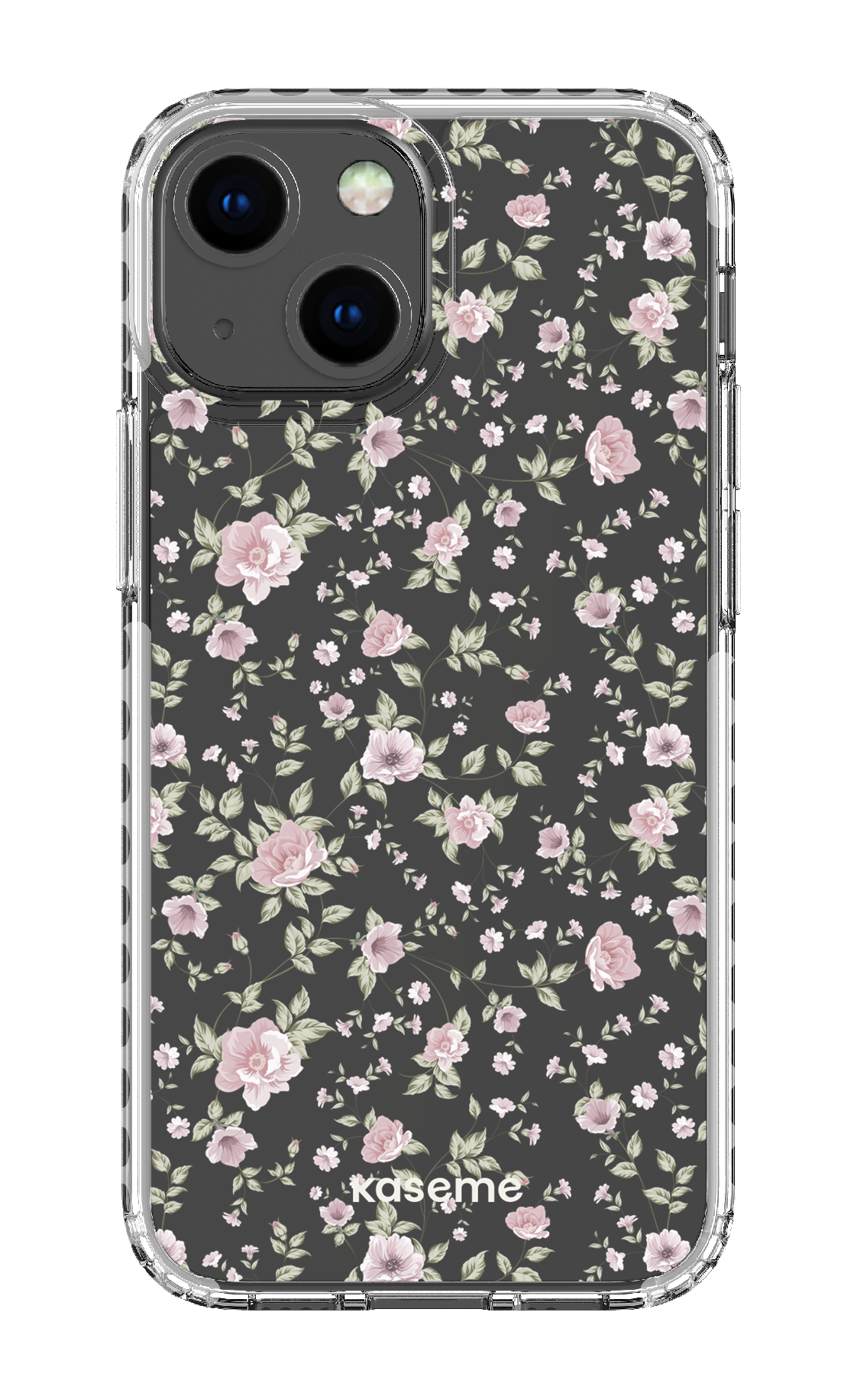 iPhone 13 Mini Clear Case - White La Vie en Rose Clear Case -