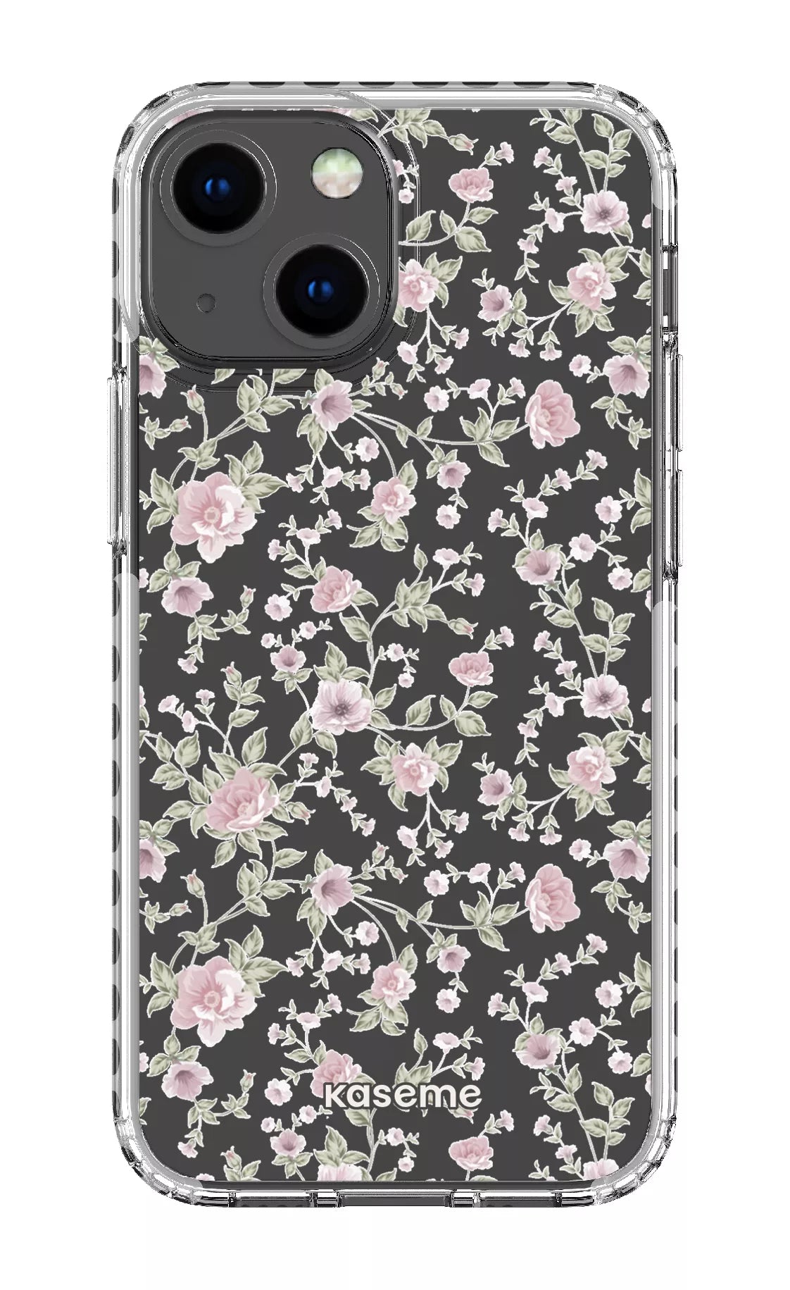 iPhone 13 Mini Clear Case - White La Vie en Rose Clear Case -