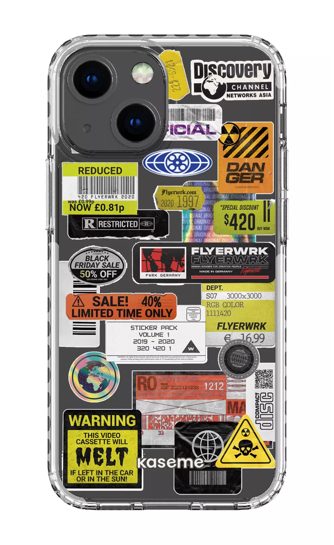 iPhone 13 Mini Clear Case - White Melt Clear Case -