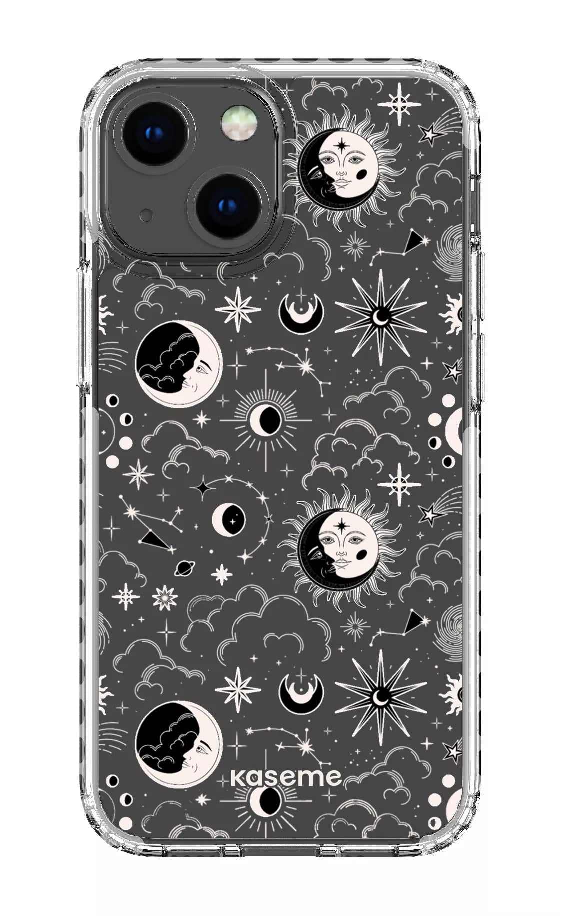 iPhone 13 Mini Clear Case - White Milky Way White Clear Case -