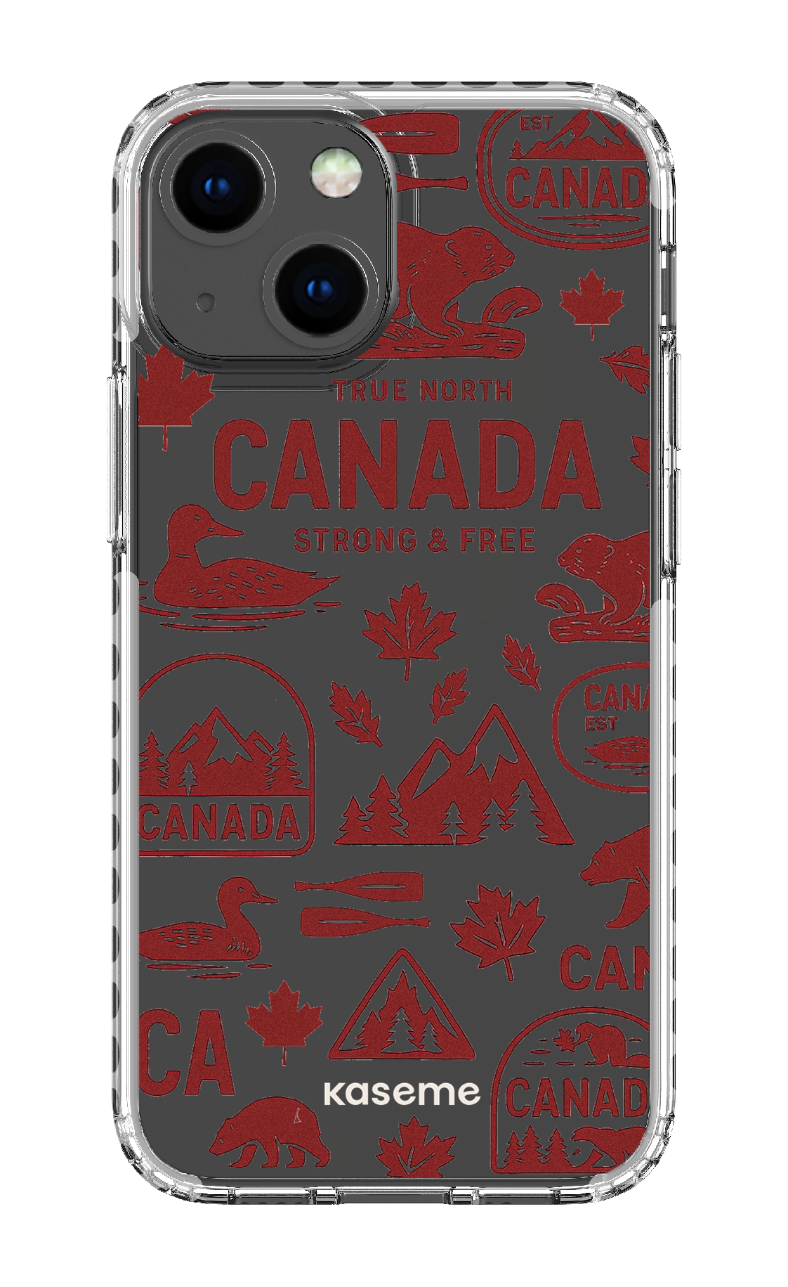 iPhone 13 Mini Clear Case - White Oh Canada -