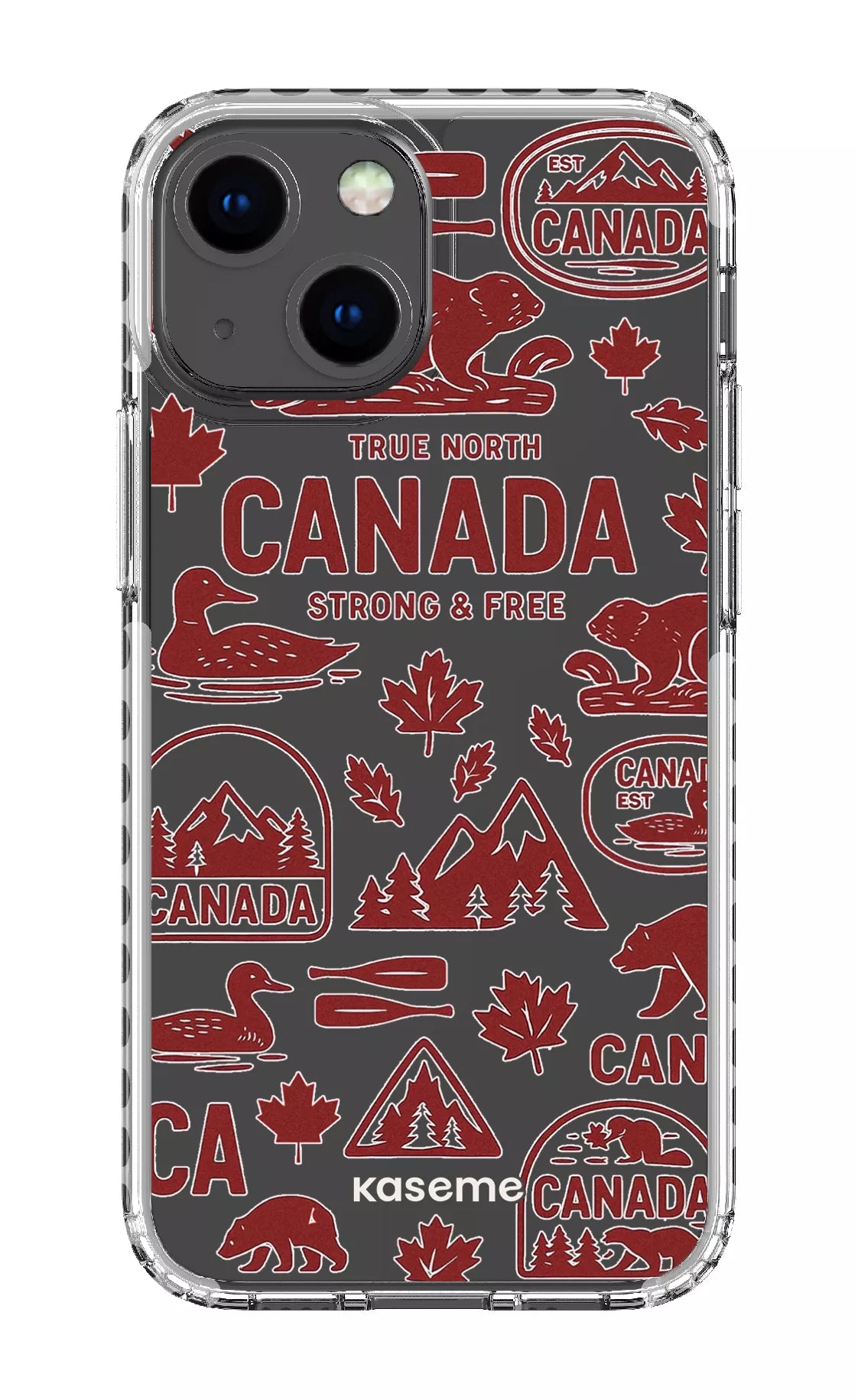 iPhone 13 Mini Clear Case - White Oh Canada Clear Case -