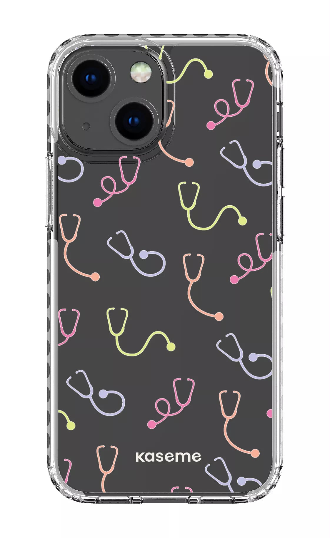 iPhone 13 Mini Clear Case - White Pulse Clear Case -