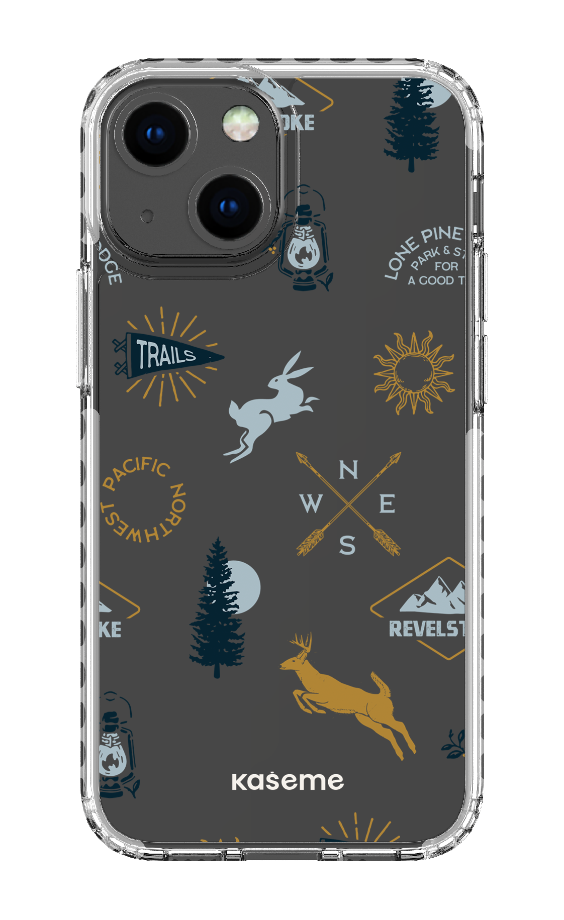 iPhone 13 Mini Clear Case - White Revelstoke white clear case -