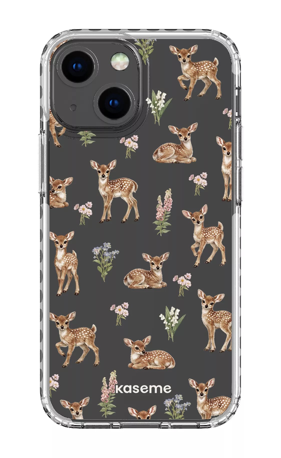 iPhone 13 Mini Clear Case - White Sweet Bambi Clear Case -