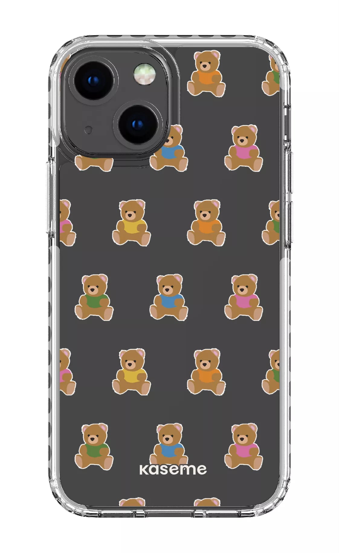 iPhone 13 Mini Clear Case - White Teddy Clear Case -