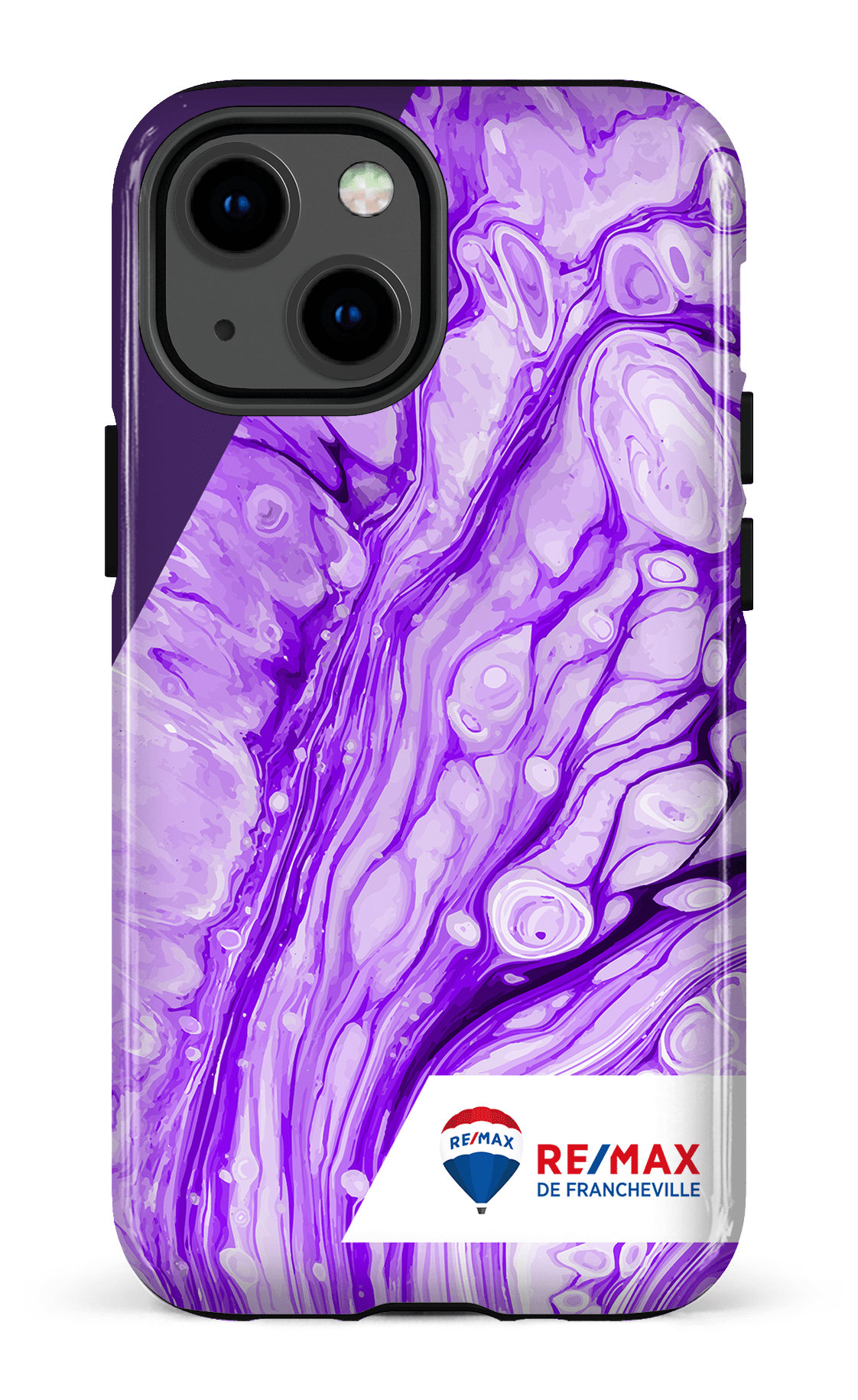 iPhone 13 Mini Tough Peinture marbrée claire violette de Francheville -