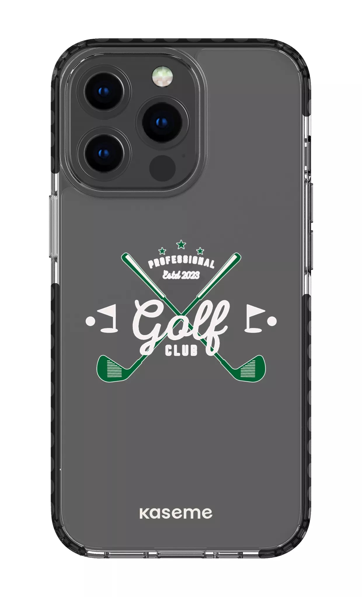 iPhone 13 Pro Clear Case - Black Bogey Clear Case -