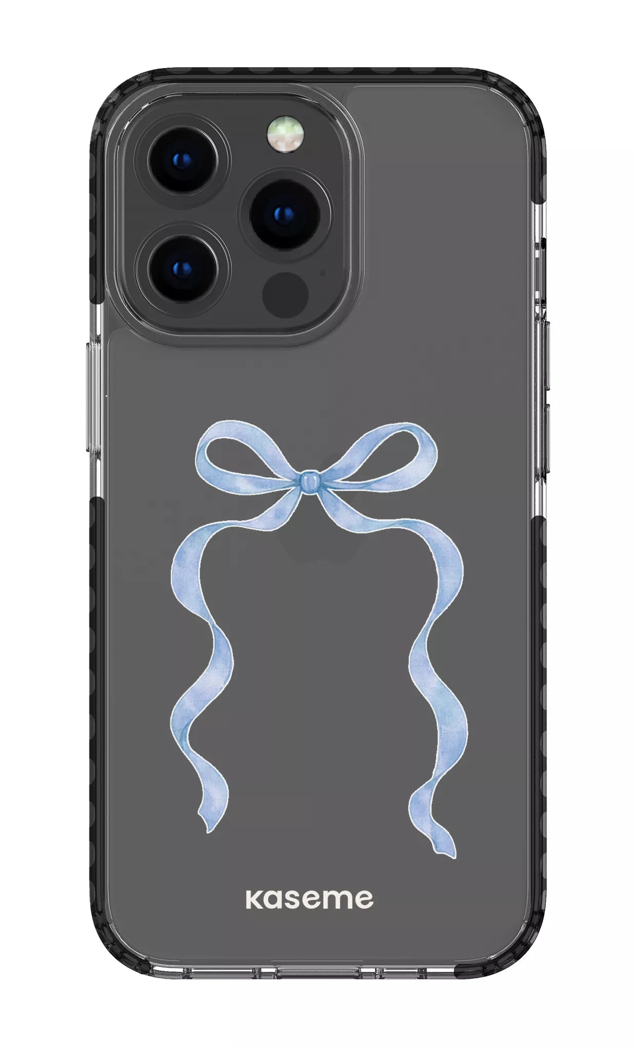 iPhone 13 Pro Clear Case - Black Celeste Blue Clear Case -