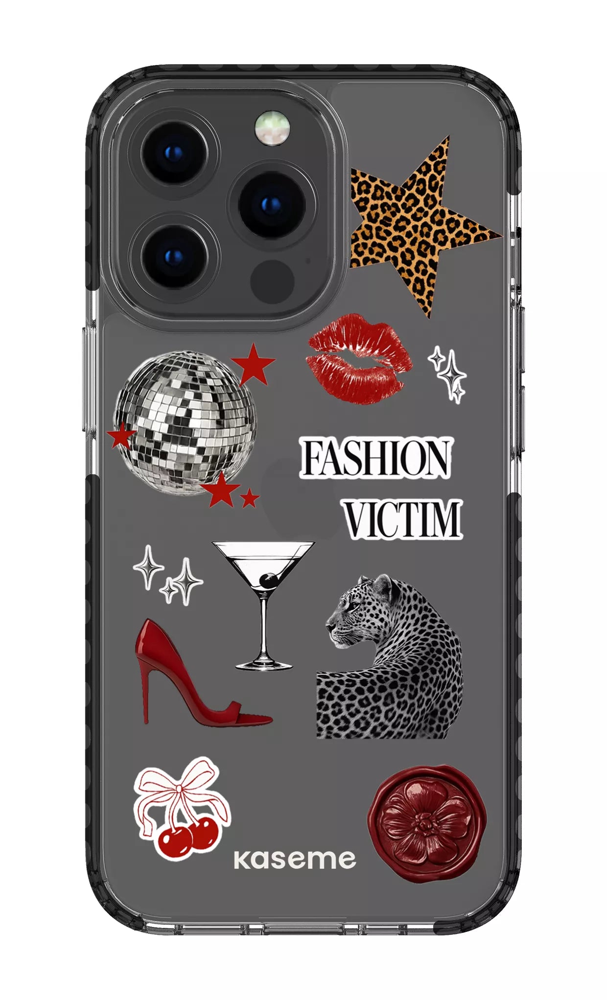 iPhone 13 Pro Clear Case - Black Desire Clear Case -