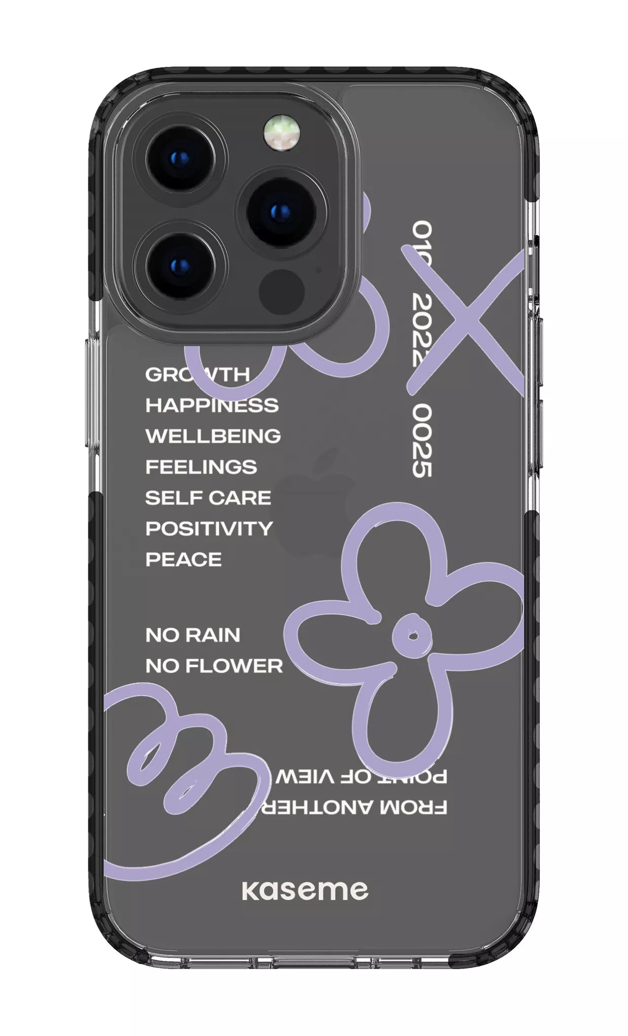 iPhone 13 Pro Clear Case - Black Feelings purple Clear Case -
