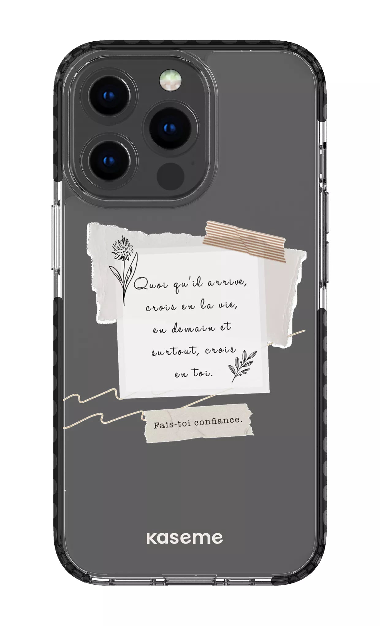 iPhone 13 Pro Clear Case - Black Foi Clear Case -