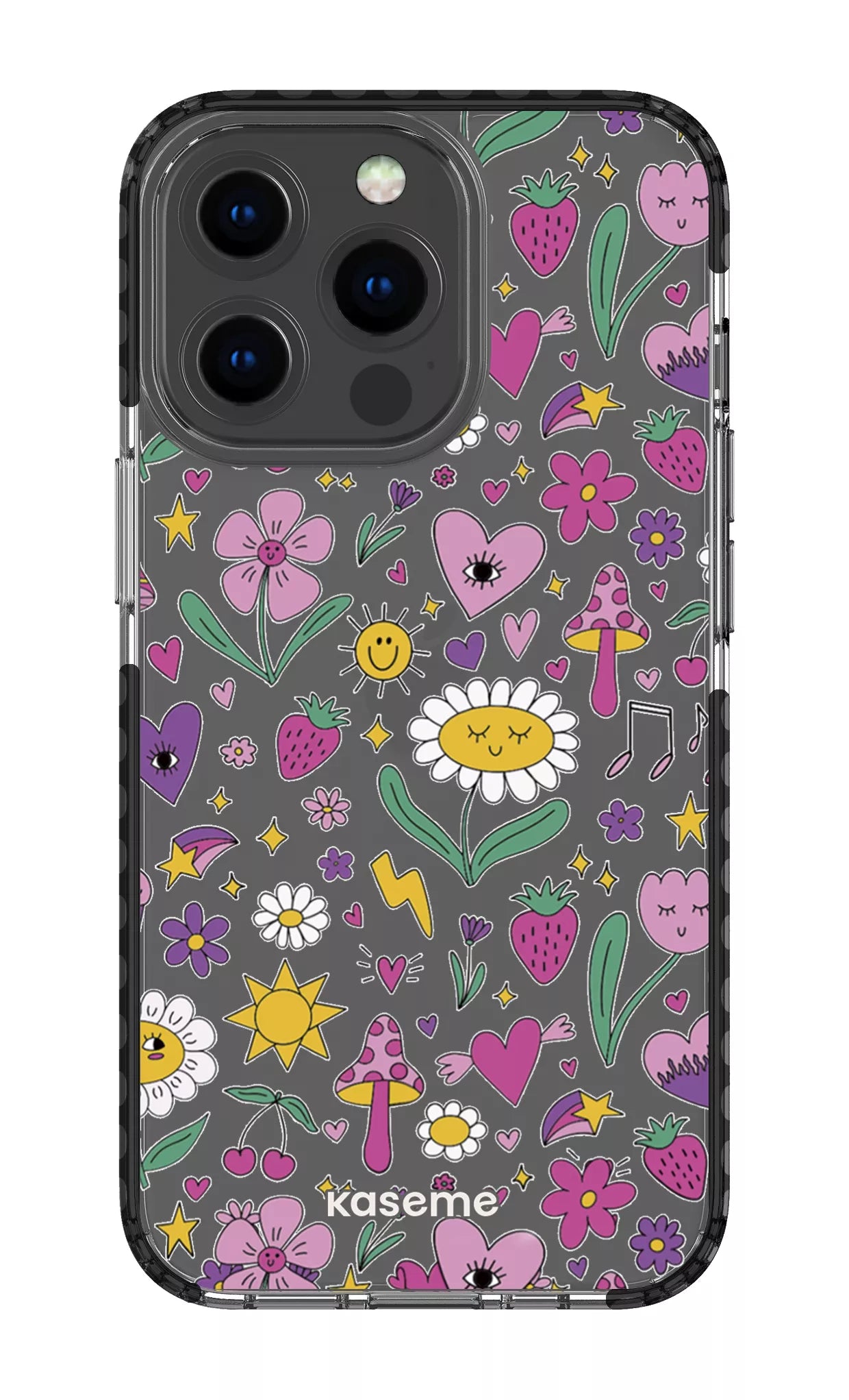 iPhone 13 Pro Clear Case - Black Hypnotize Clear Case -