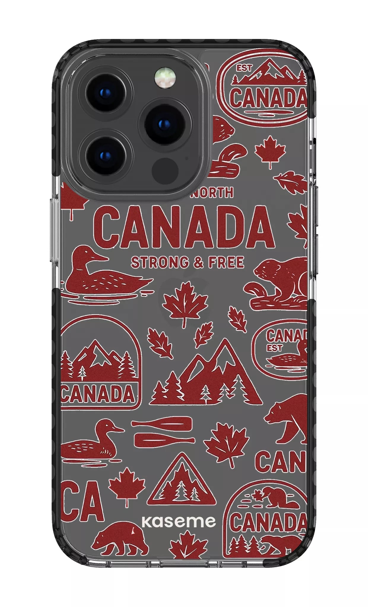 iPhone 13 Pro Clear Case - Black Oh Canada Clear Case -