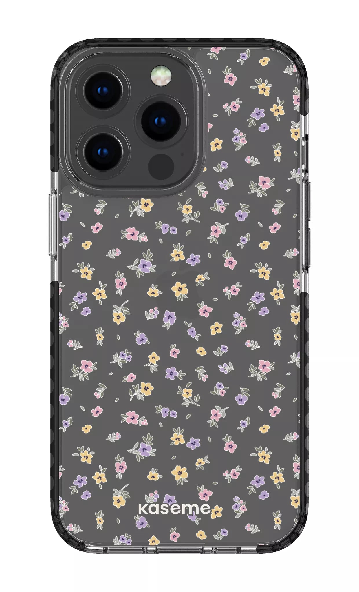 iPhone 13 Pro Clear Case - Black Porcelain Blossom Clear Case -