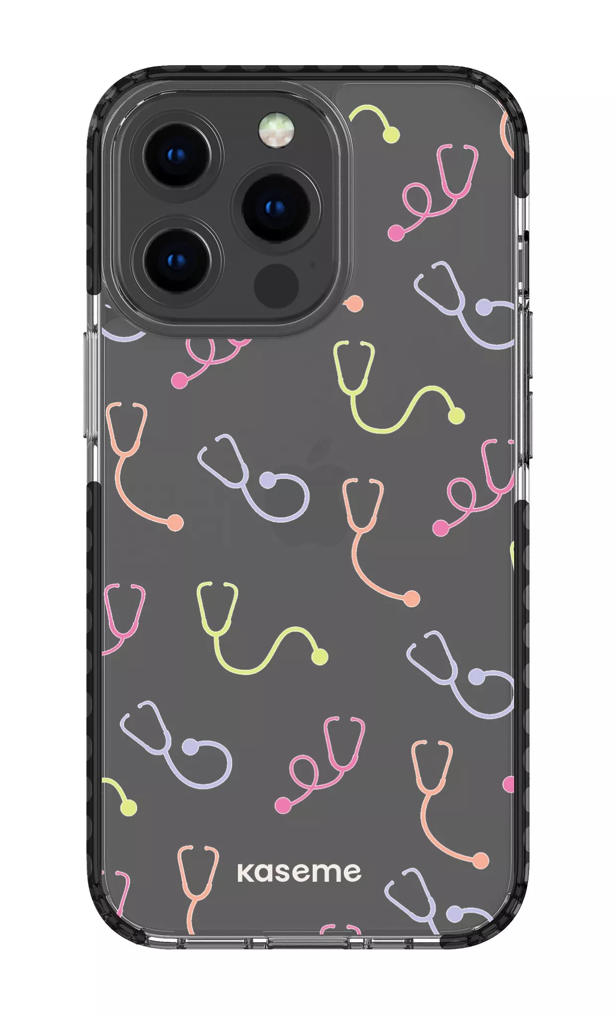 iPhone 13 Pro Clear Case - Black Pulse Clear Case -