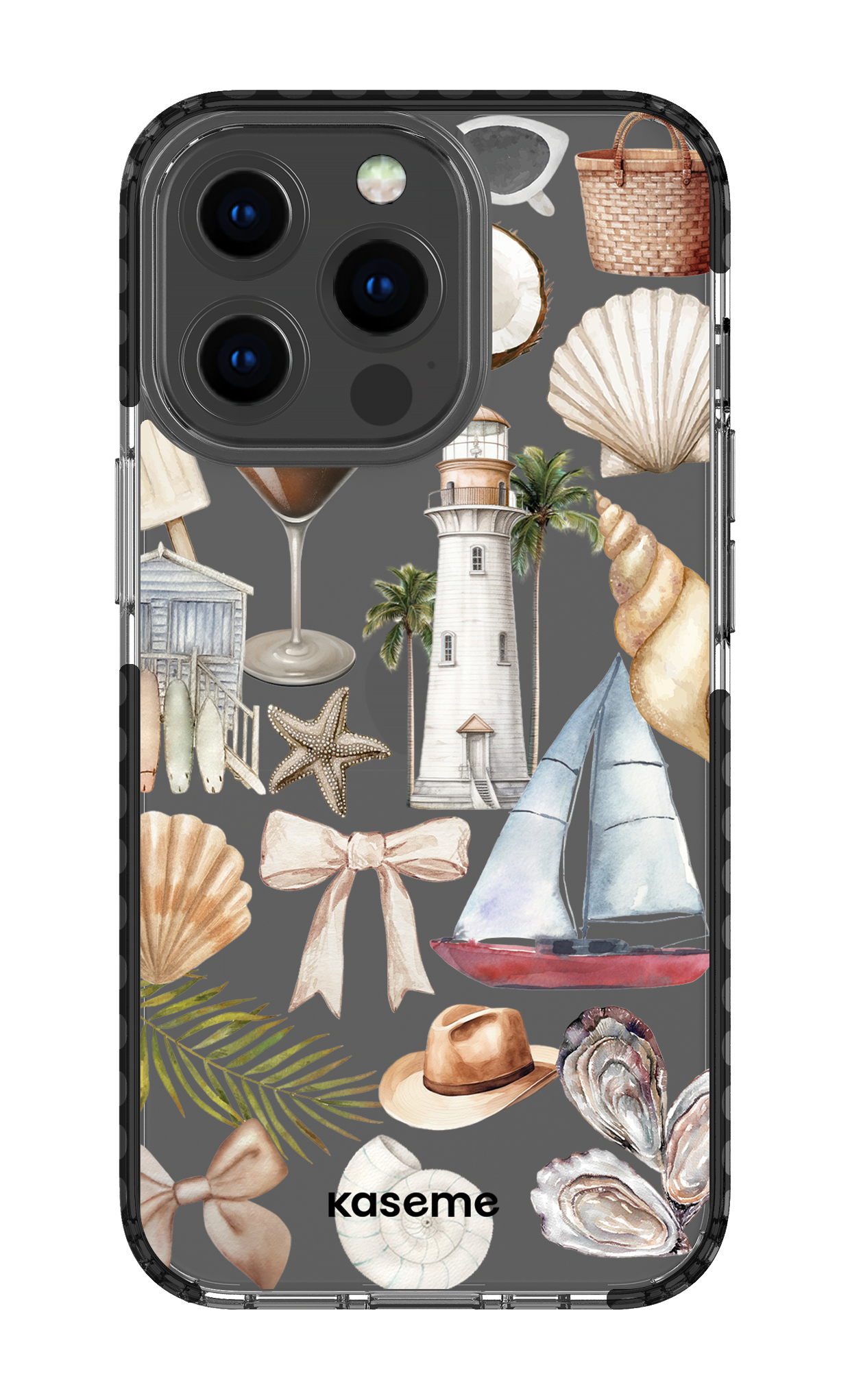 iPhone 13 Pro Clear Case - Black Riviera Clear Case -