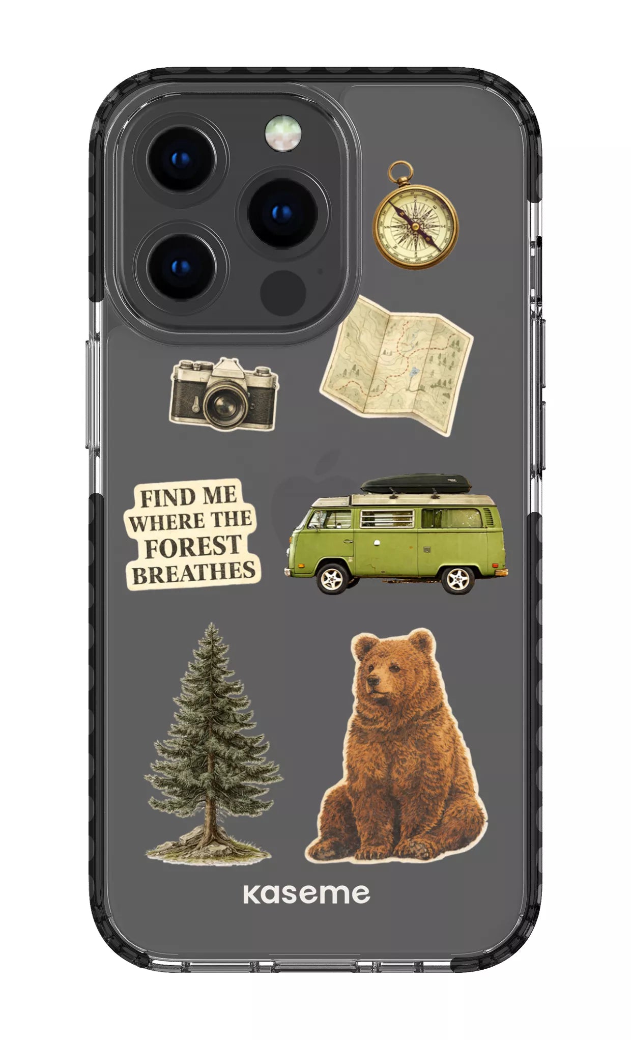 iPhone 13 Pro Clear Case - Black Roamer Clear Case -
