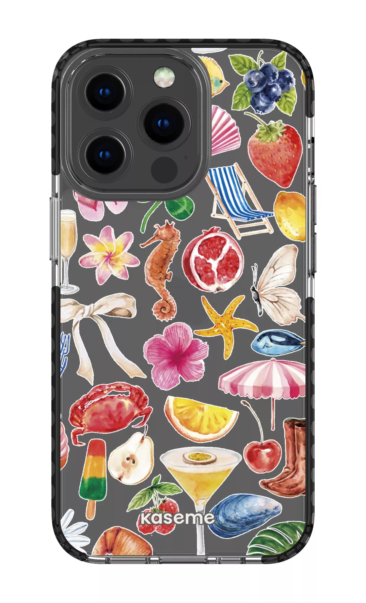 iPhone 13 Pro Clear Case - Black St-Tropez Clear Case -