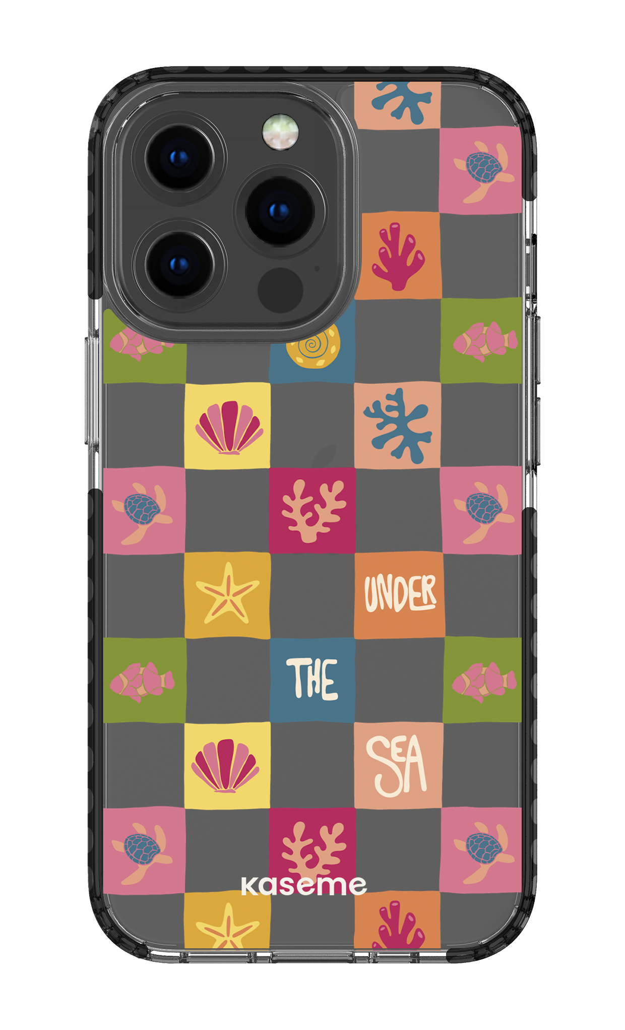 iPhone 13 Pro Clear Case - Black Under the sea Clear Case -