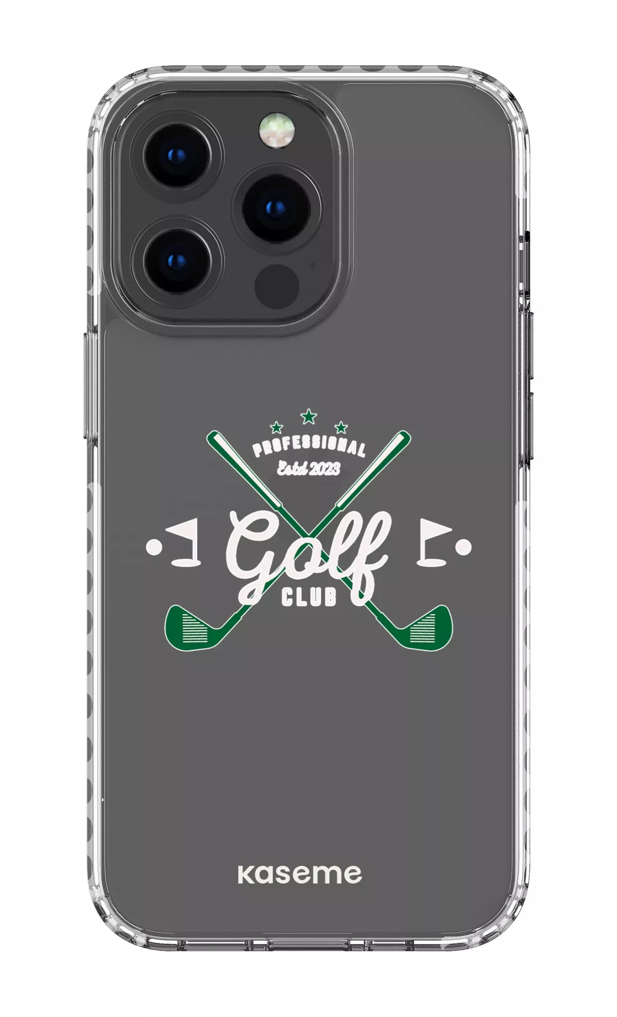 iPhone 13 Pro Clear Case - White Bogey Clear Case -