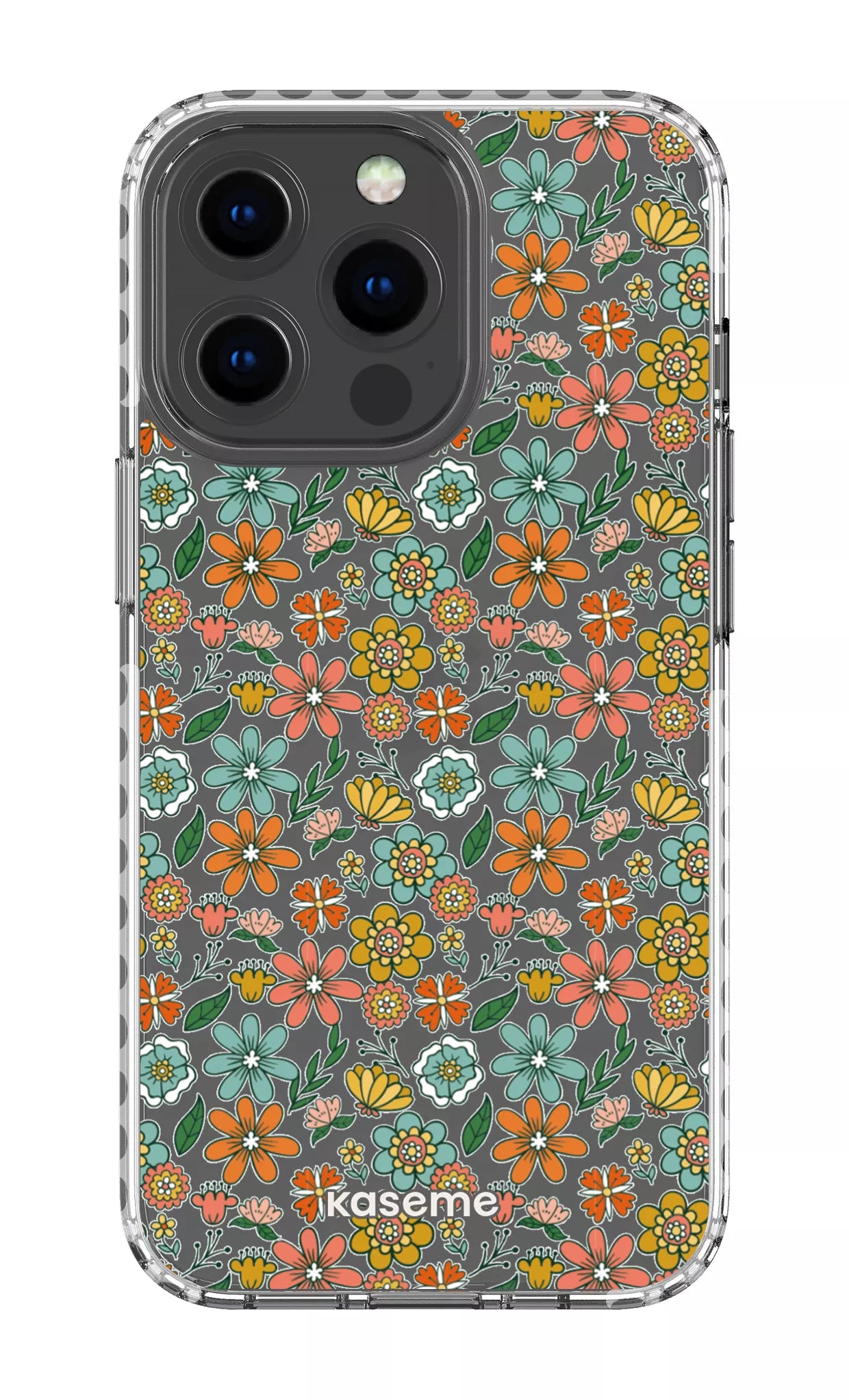 iPhone 13 Pro Clear Case - White Bohemian Clear Case -