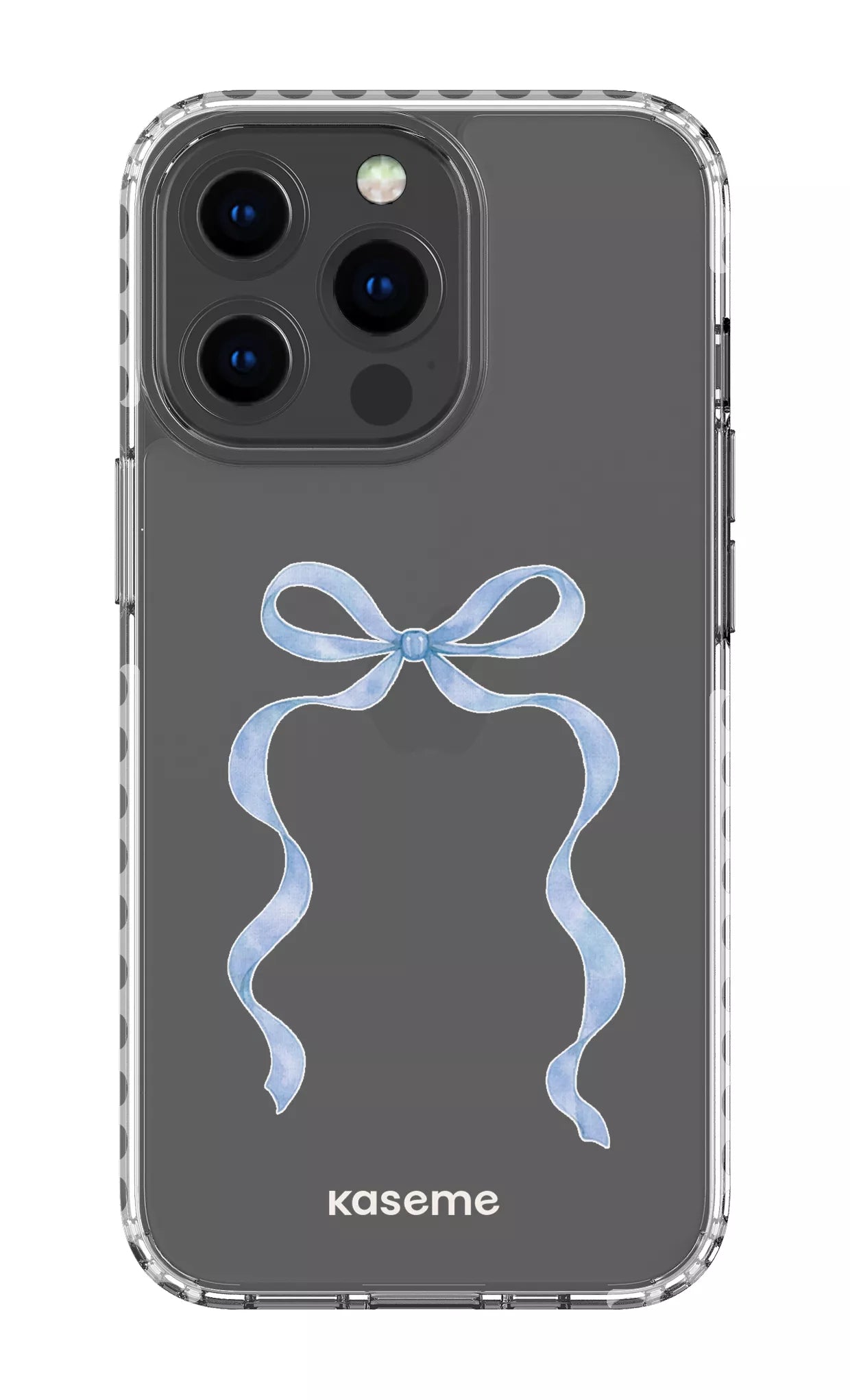 iPhone 13 Pro Clear Case - White Celeste Blue Clear Case -