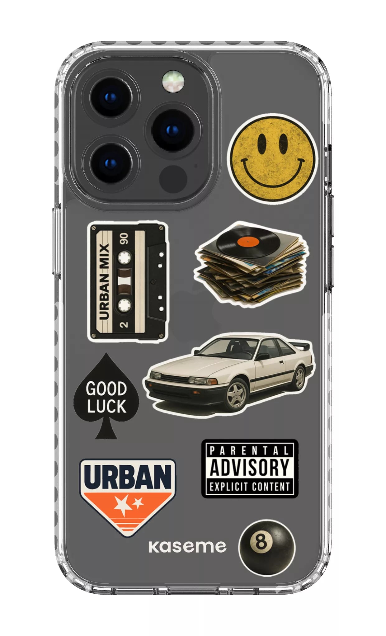 iPhone 13 Pro Clear Case - White Downtown Clear Case -