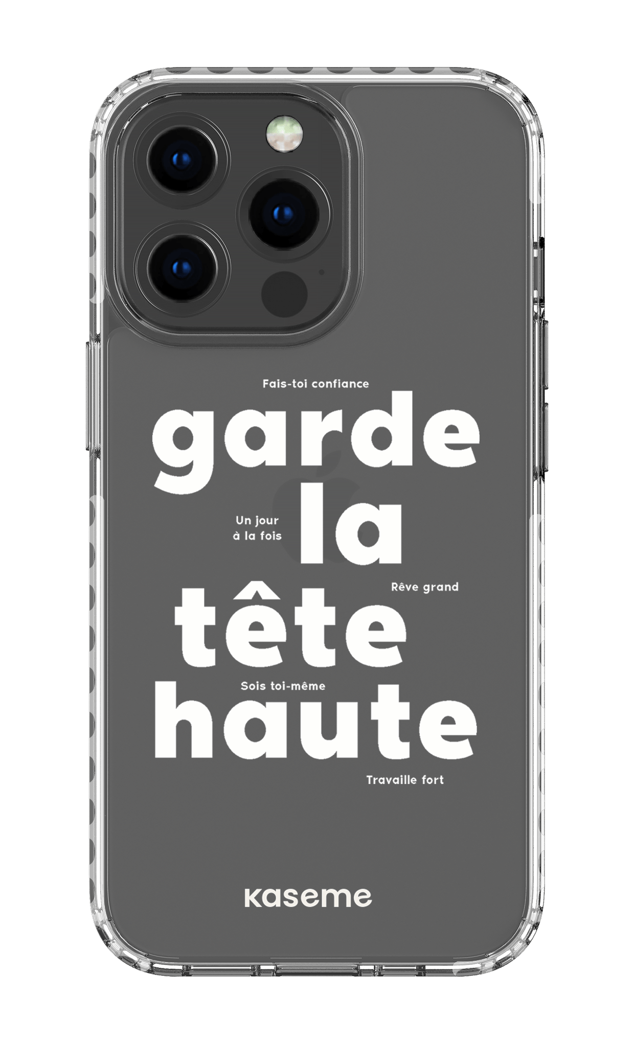 iPhone 13 Pro Clear Case - White État d'esprit Clear Case -