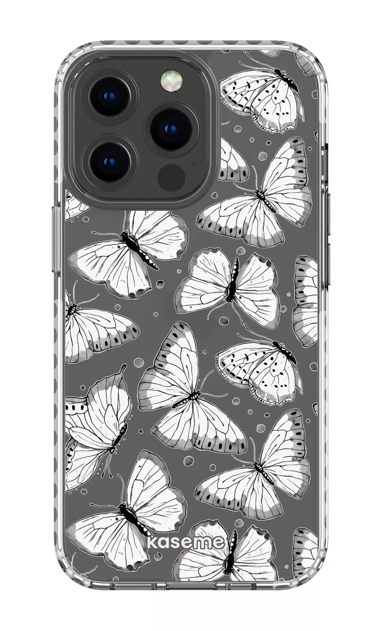iPhone 13 Pro Clear Case - White Float Clear Case -
