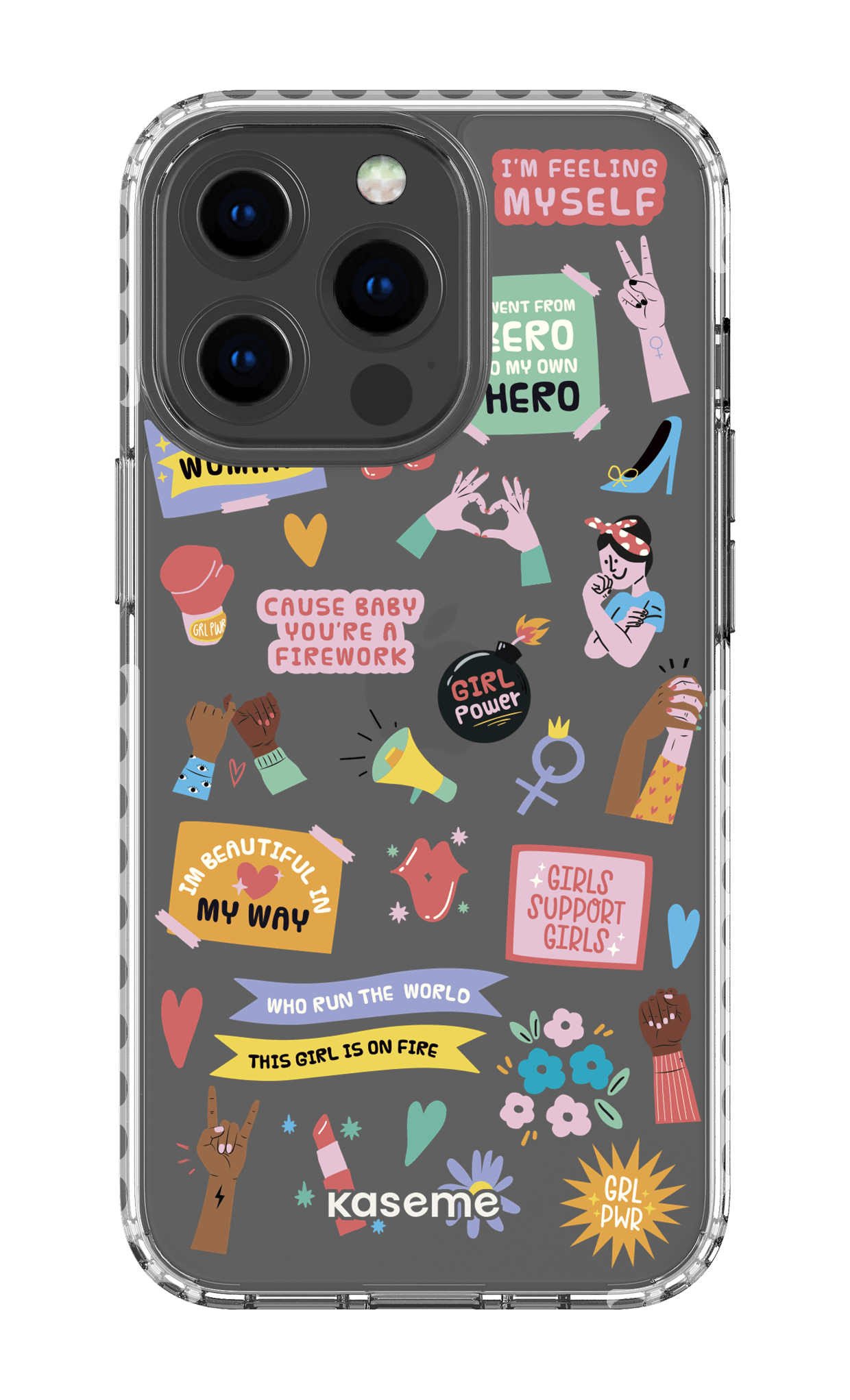 iPhone 13 Pro Clear Case - White Girl Boss Clear Case -