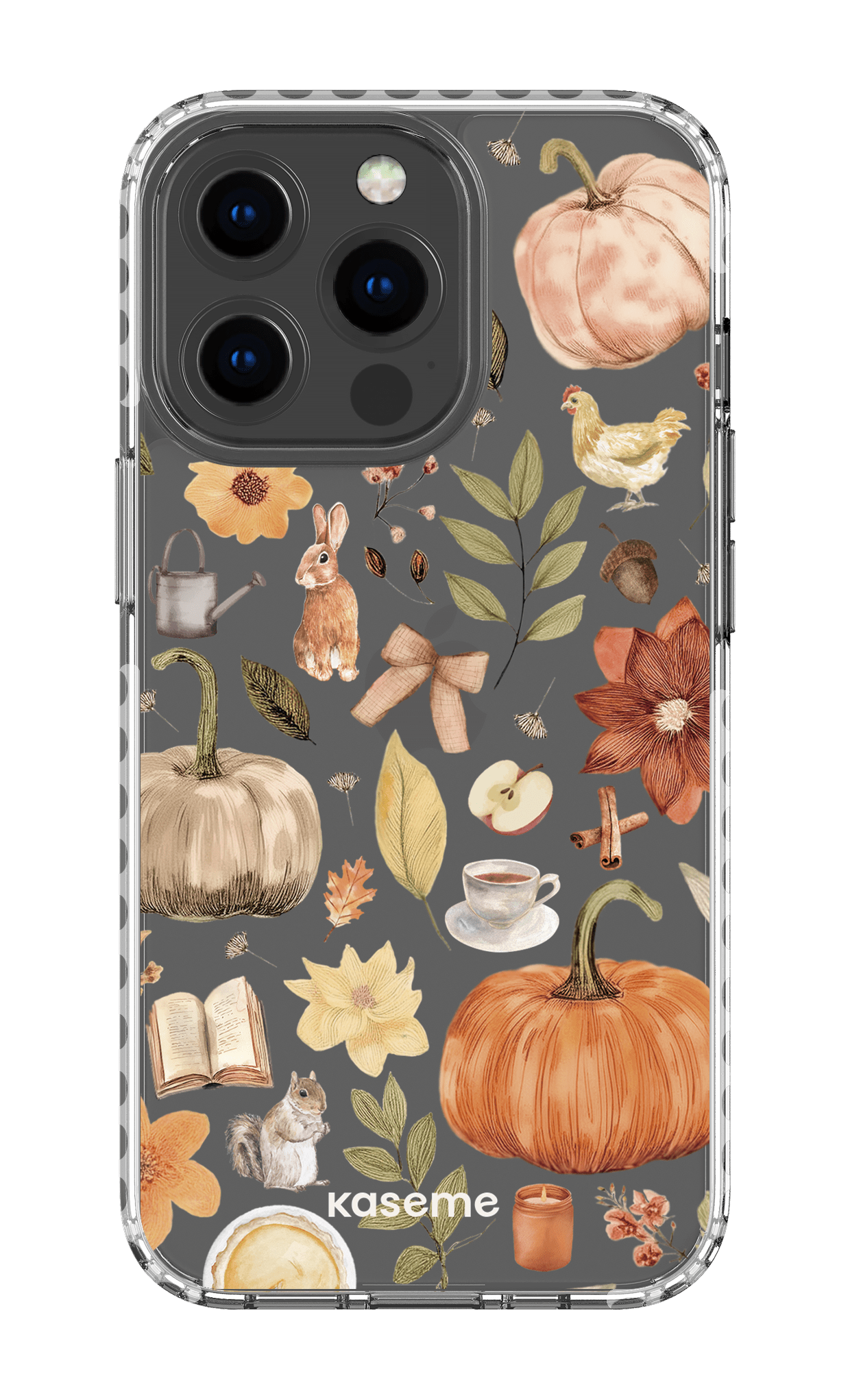 iPhone 13 Pro Clear Case - White Harvest Hues Clear Case -