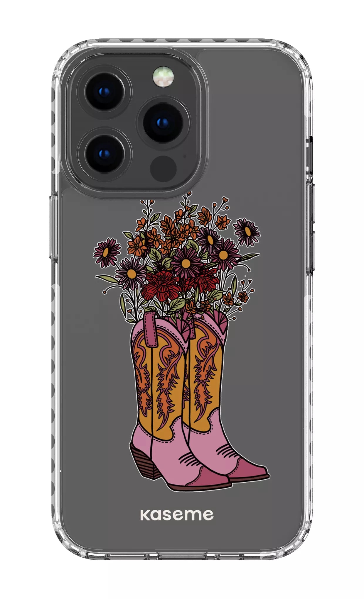 iPhone 13 Pro Clear Case - White Howdy Clear Case -