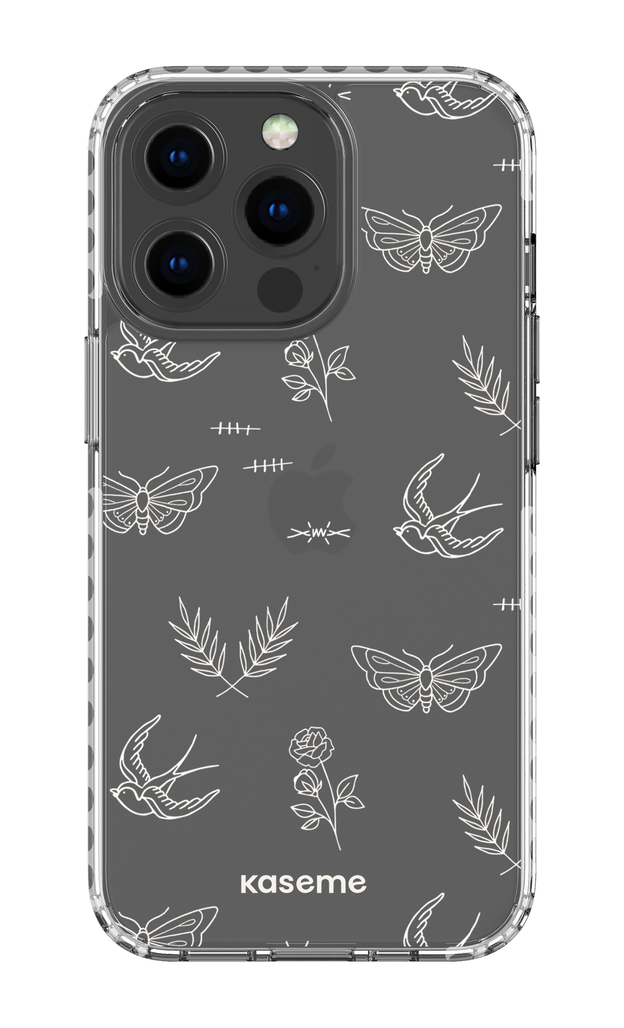 iPhone 13 Pro Clear Case - White Ink white clear case -