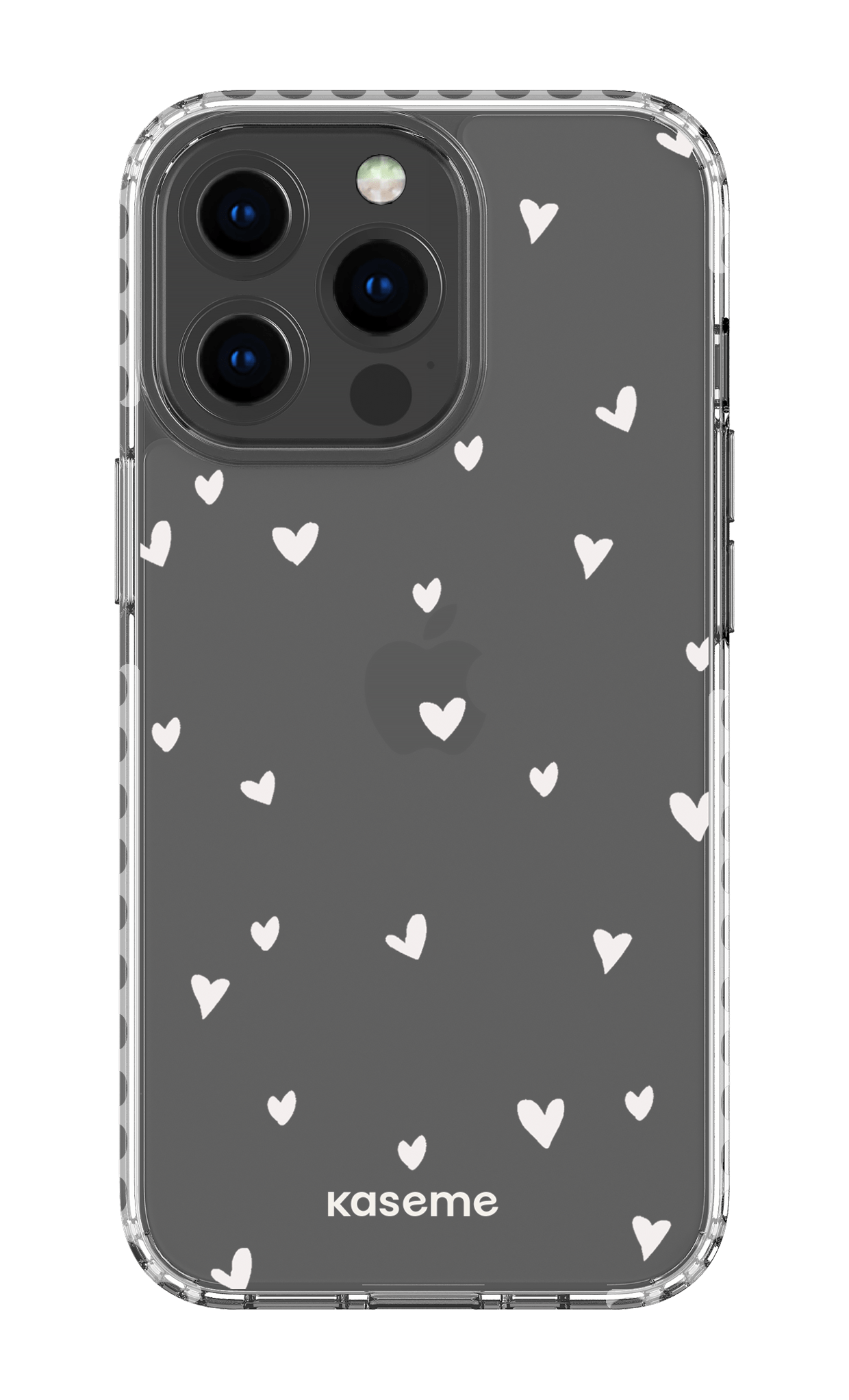 iPhone 13 Pro Clear Case - White Lovely Clear Case -