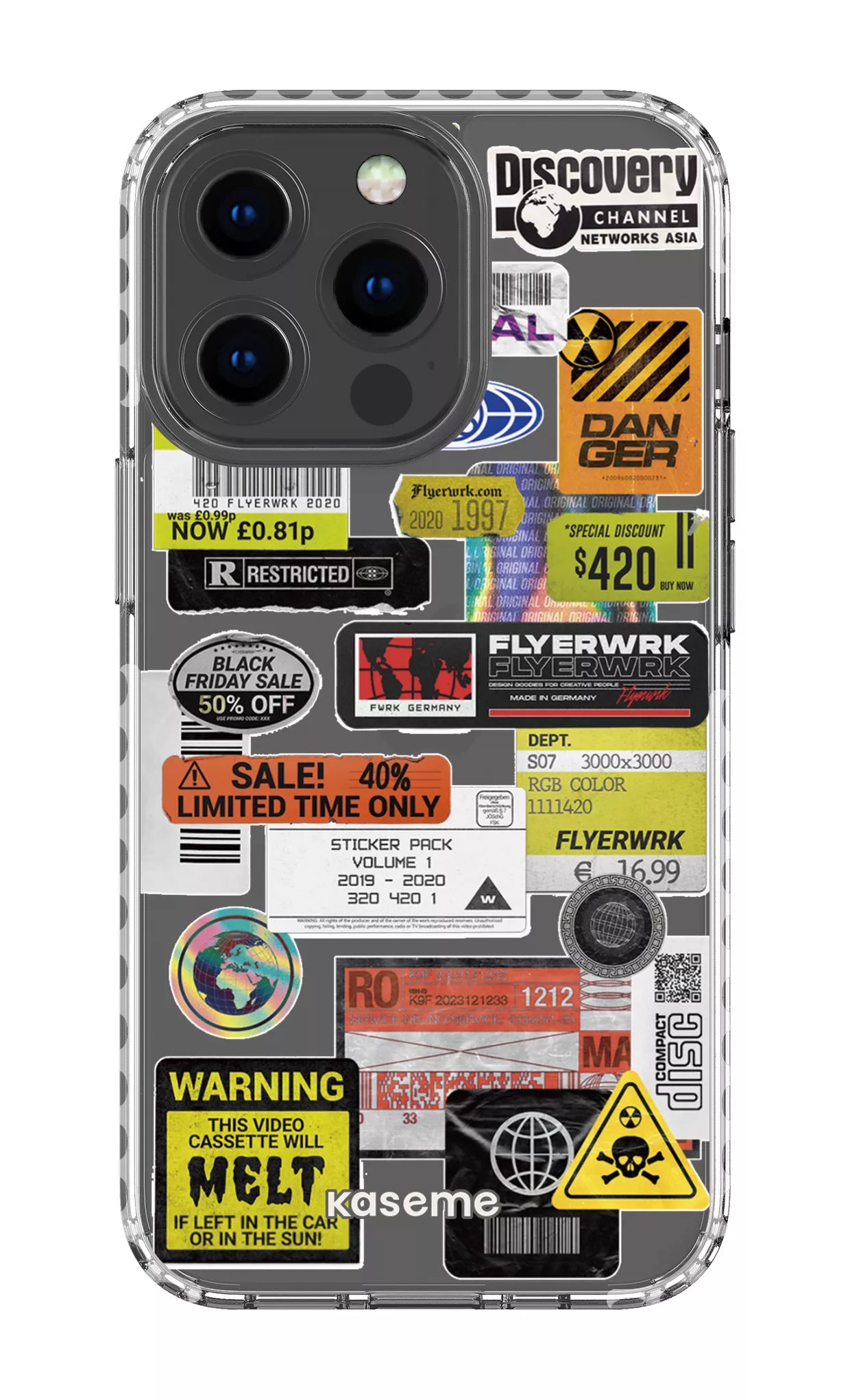 iPhone 13 Pro Clear Case - White Melt Clear Case -