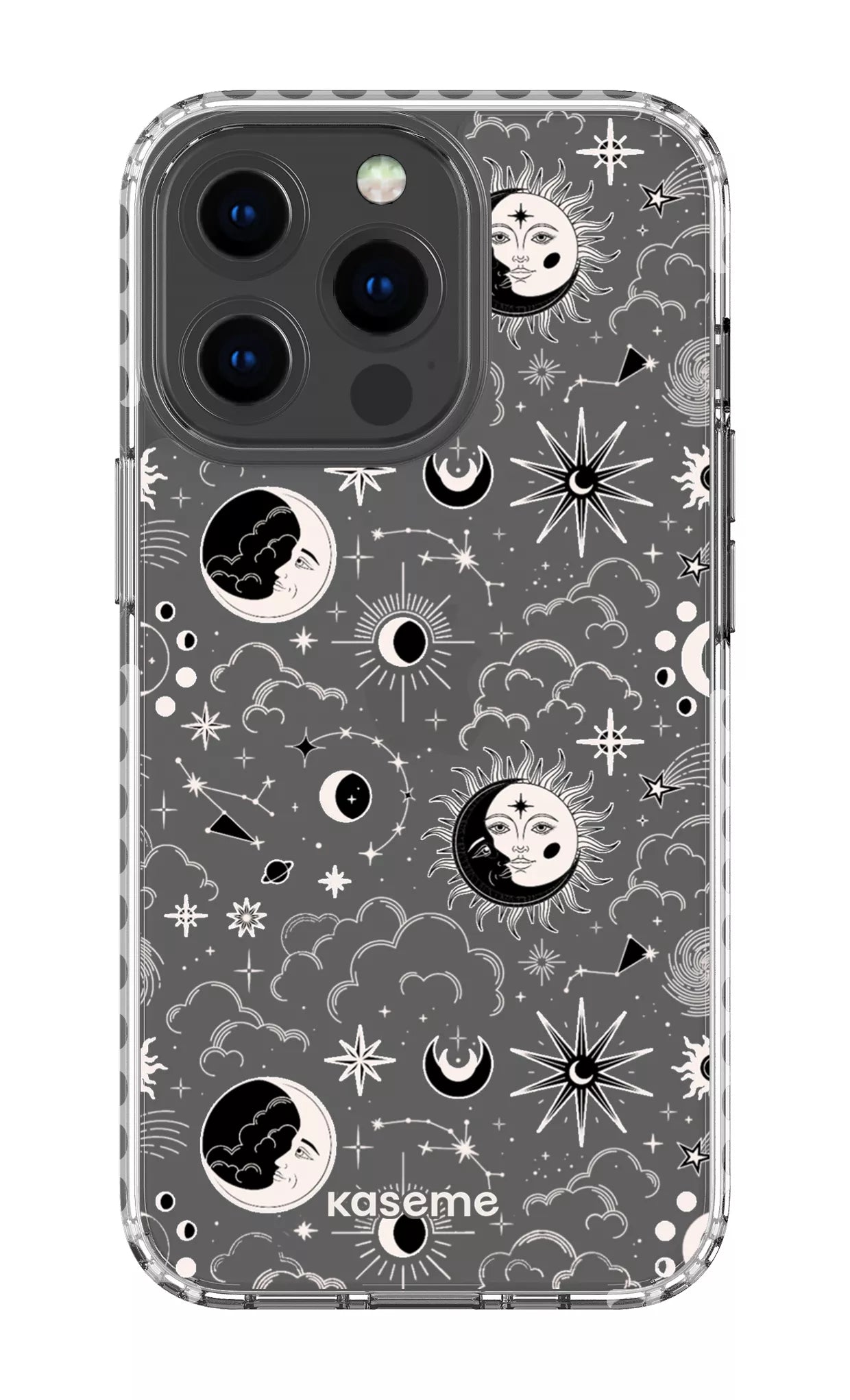 iPhone 13 Pro Clear Case - White Milky Way White Clear Case -