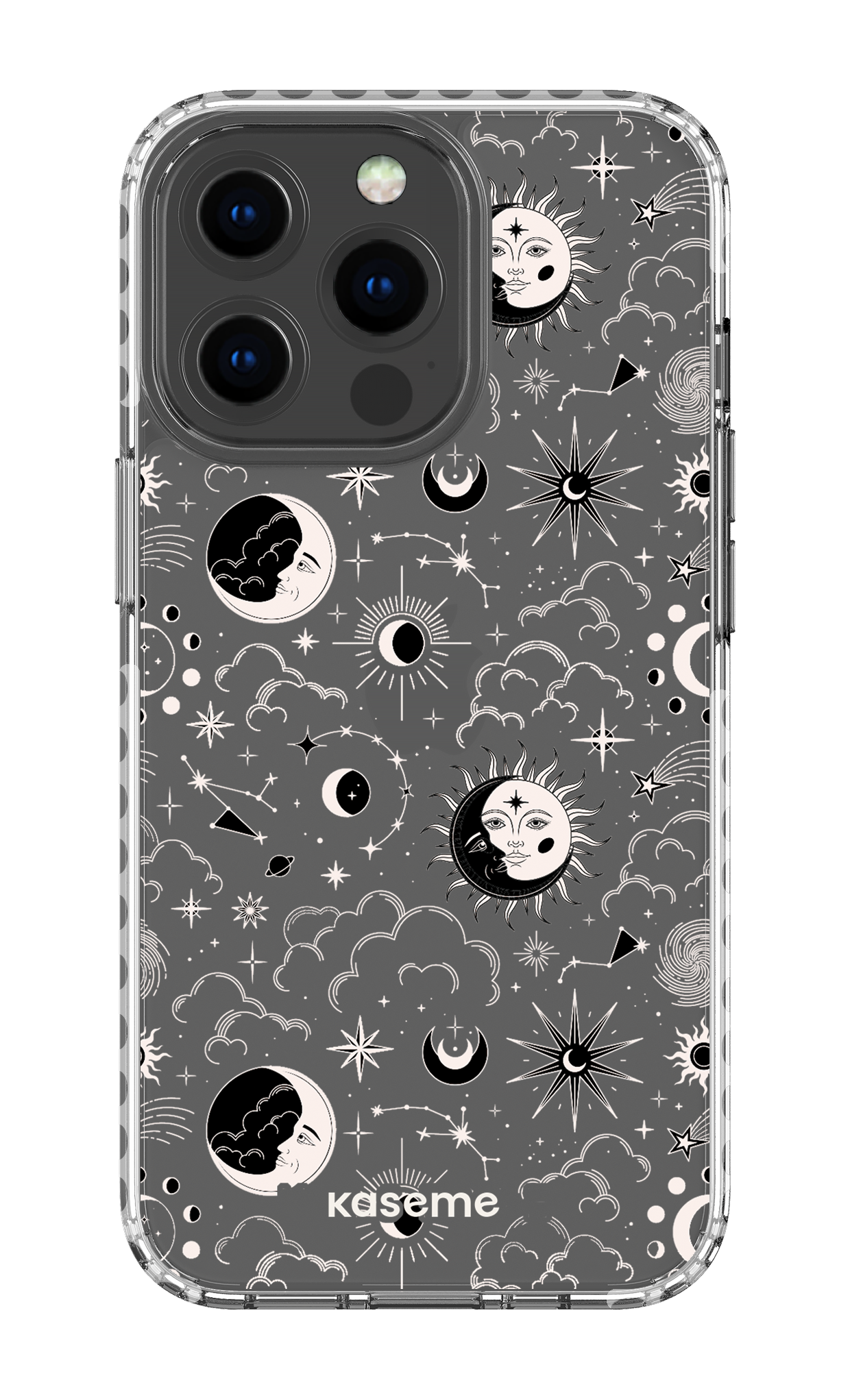 iPhone 13 Pro Clear Case - White Milky Way White Clear Case -