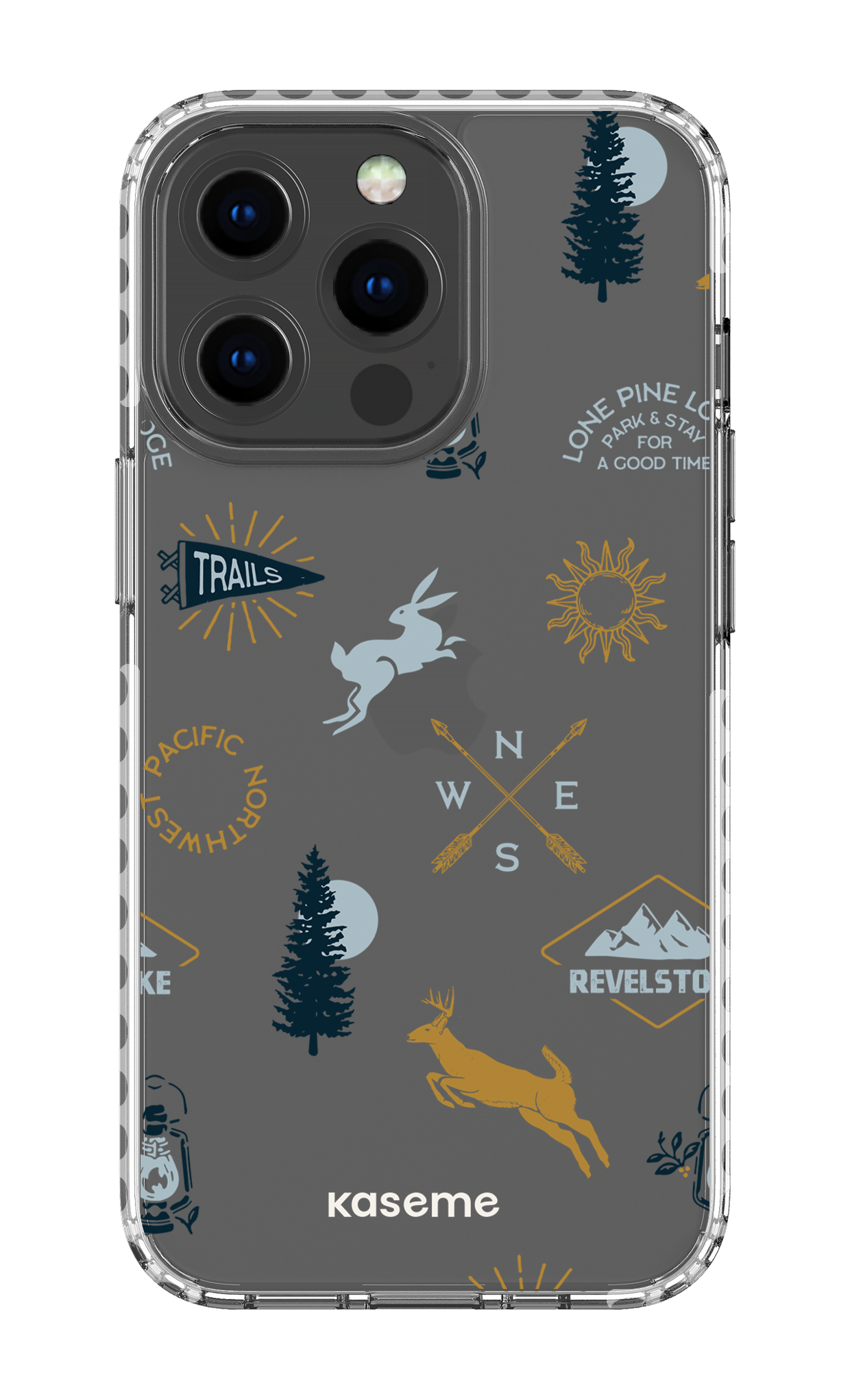 iPhone 13 Pro Clear Case - White Revelstoke white clear case -